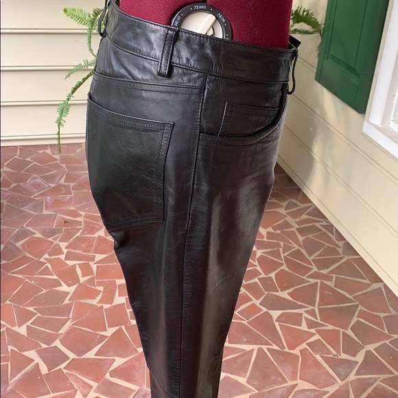 ⚡️SALE⚡️Genuine Black Leather Pants by GAP - Picture 5 of 8
